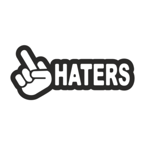 Haters Aufkleber