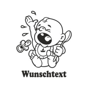 Junge mit Namen als Babyaufkleber