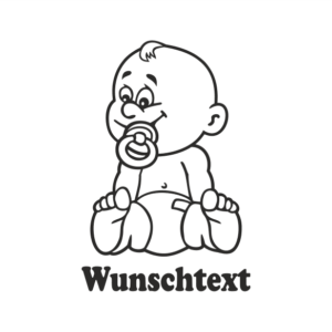 Junge mit Namen als Babyaufkleber