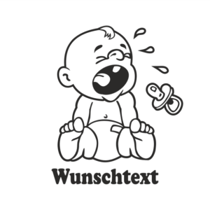 Junge mit Namen als Babyaufkleber