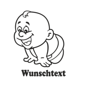 Junge mit Namen als Babyaufkleber