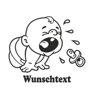 Junge mit Namen als Babyaufkleber