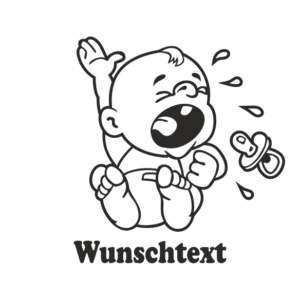 Junge mit Namen als Babyaufkleber