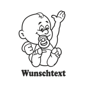 Junge mit Namen als Babyaufkleber