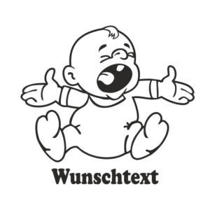 Junge mit Namen als Babyaufkleber