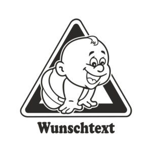 Junge mit Namen als Babyaufkleber