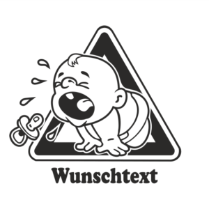 Junge mit Namen als Babyaufkleber