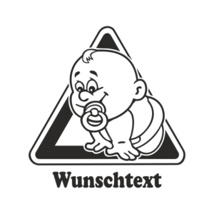 Junge mit Namen als Babyaufkleber