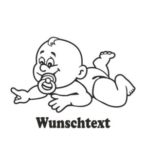 Junge mit Namen als Babyaufkleber