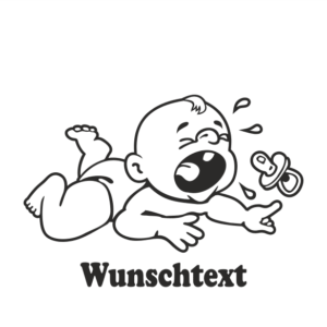 Junge mit Namen als Babyaufkleber
