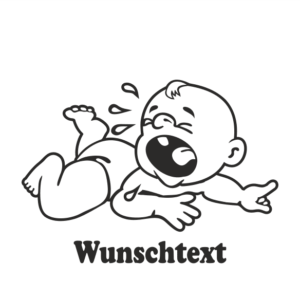 Junge mit Namen als Babyaufkleber