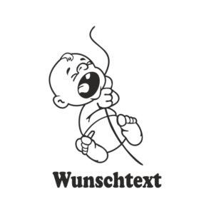 Junge mit Namen als Babyaufkleber