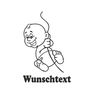 Junge mit Namen als Babyaufkleber