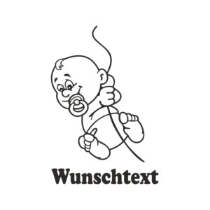 Junge mit Namen als Babyaufkleber