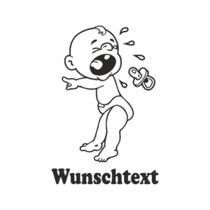 Junge mit Namen als Babyaufkleber