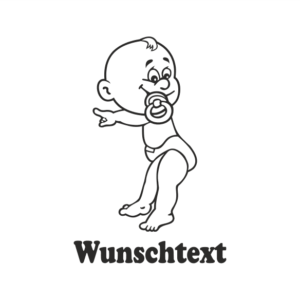 Junge mit Namen als Babyaufkleber