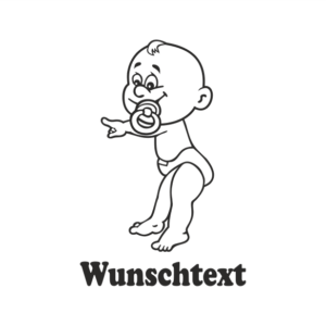 Junge mit Namen als Babyaufkleber