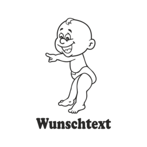 Junge mit Namen als Babyaufkleber