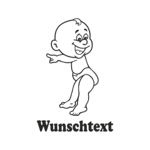Junge mit Namen als Babyaufkleber