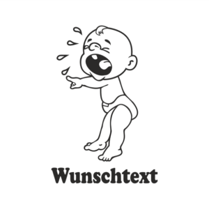 Junge mit Namen als Babyaufkleber