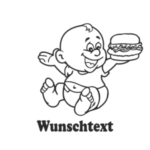 Junge mit Namen als Babyaufkleber
