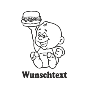 Junge mit Namen als Babyaufkleber