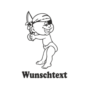 Junge mit Namen als Babyaufkleber