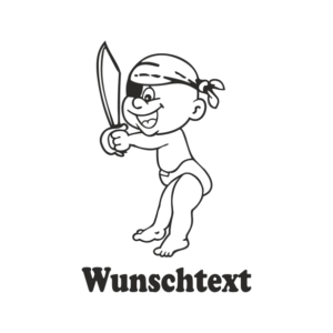 Junge mit Namen als Babyaufkleber