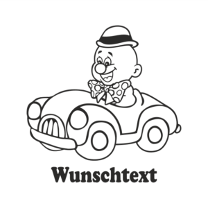 Junge mit Namen als Babyaufkleber