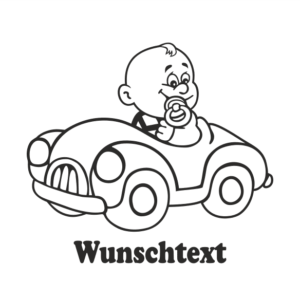 Junge mit Namen als Babyaufkleber