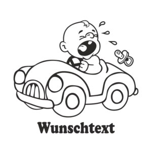 Junge mit Namen als Babyaufkleber