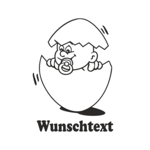 Junge mit Namen als Babyaufkleber