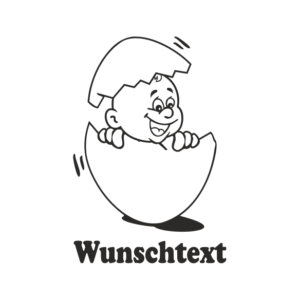 Junge mit Namen als Babyaufkleber