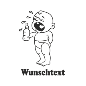 Junge mit Namen als Babyaufkleber