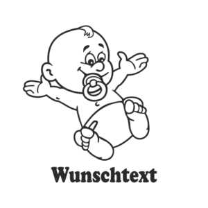 Junge mit Namen als Babyaufkleber