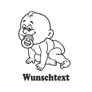 Junge mit Namen als Babyaufkleber
