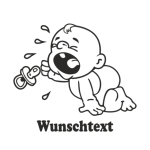 Junge mit Namen als Babyaufkleber
