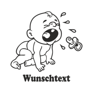 Junge mit Namen als Babyaufkleber
