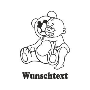 Junge mit Namen als Babyaufkleber