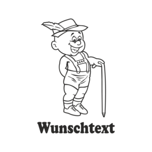 Junge mit Namen als Babyaufkleber