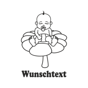 Junge mit Namen als Babyaufkleber