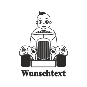 Junge mit Namen als Babyaufkleber