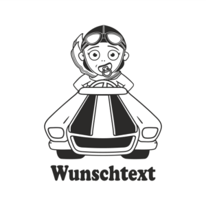 Junge mit Namen als Babyaufkleber
