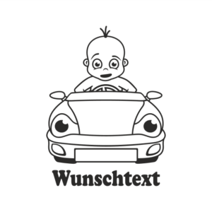 Junge mit Namen als Babyaufkleber