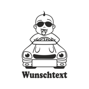 Junge mit Namen als Babyaufkleber