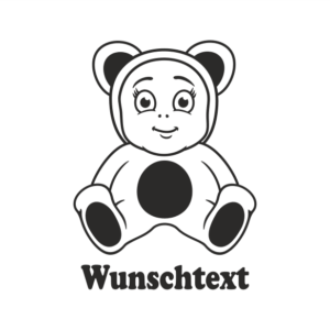 Junge mit Namen als Babyaufkleber