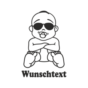 Junge mit Namen als Babyaufkleber