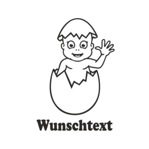 Junge mit Namen als Babyaufkleber