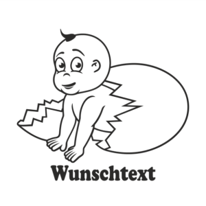 Junge mit Namen als Babyaufkleber