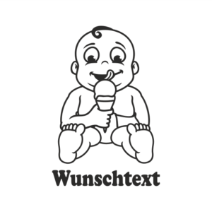 Junge mit Namen als Babyaufkleber